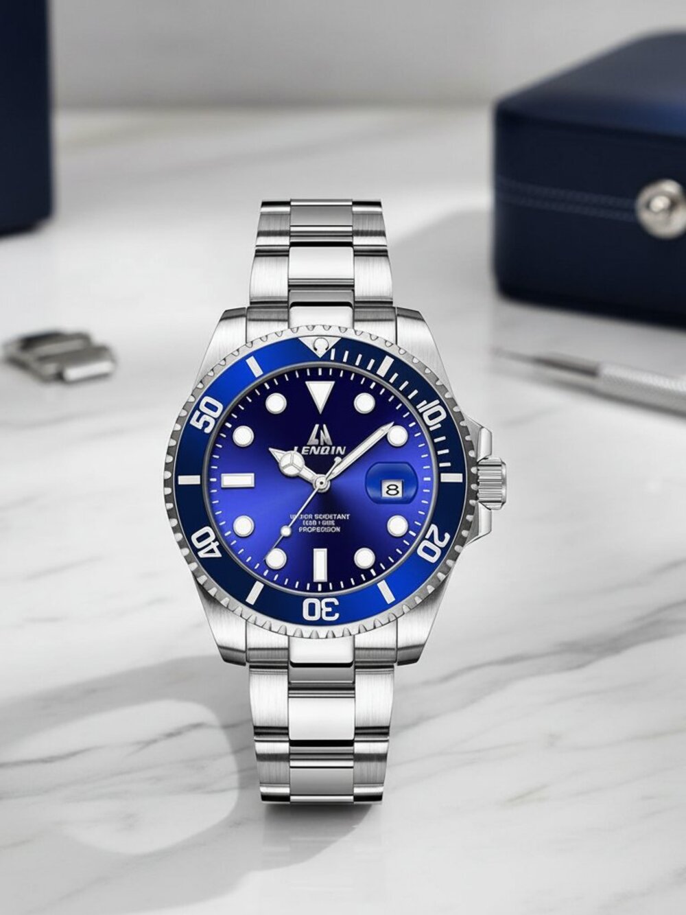 Men Watches Stainless Steel Waterproof Analog Quartz Wristwatch
